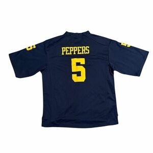 Air Jordan Michigan Wolverines Jabrill Peppers #5 Jersey Size Large Navy Blue